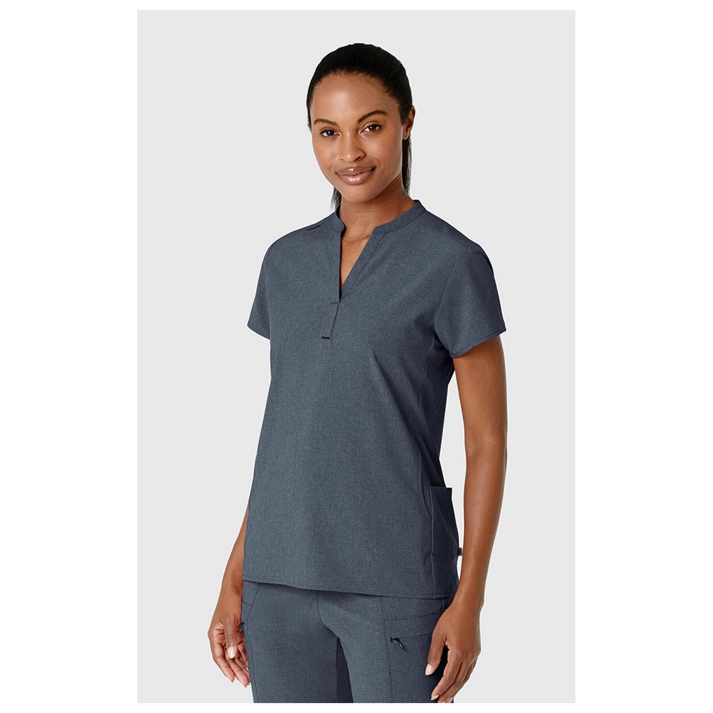 6734 RENEW Women's Mandarin Collar Scrub Top by WINK
