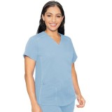 7459 Med Couture Performance Touch V-Neck Shirttail Top