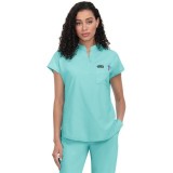 1093 koi Basics Ari Split Neck Top