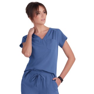 1118 Planet koi Kailani Contemporary Chest Pocket Top