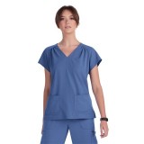 1120 Planet koi Meadow Contemporary Top with Heart-Shaped Neckline