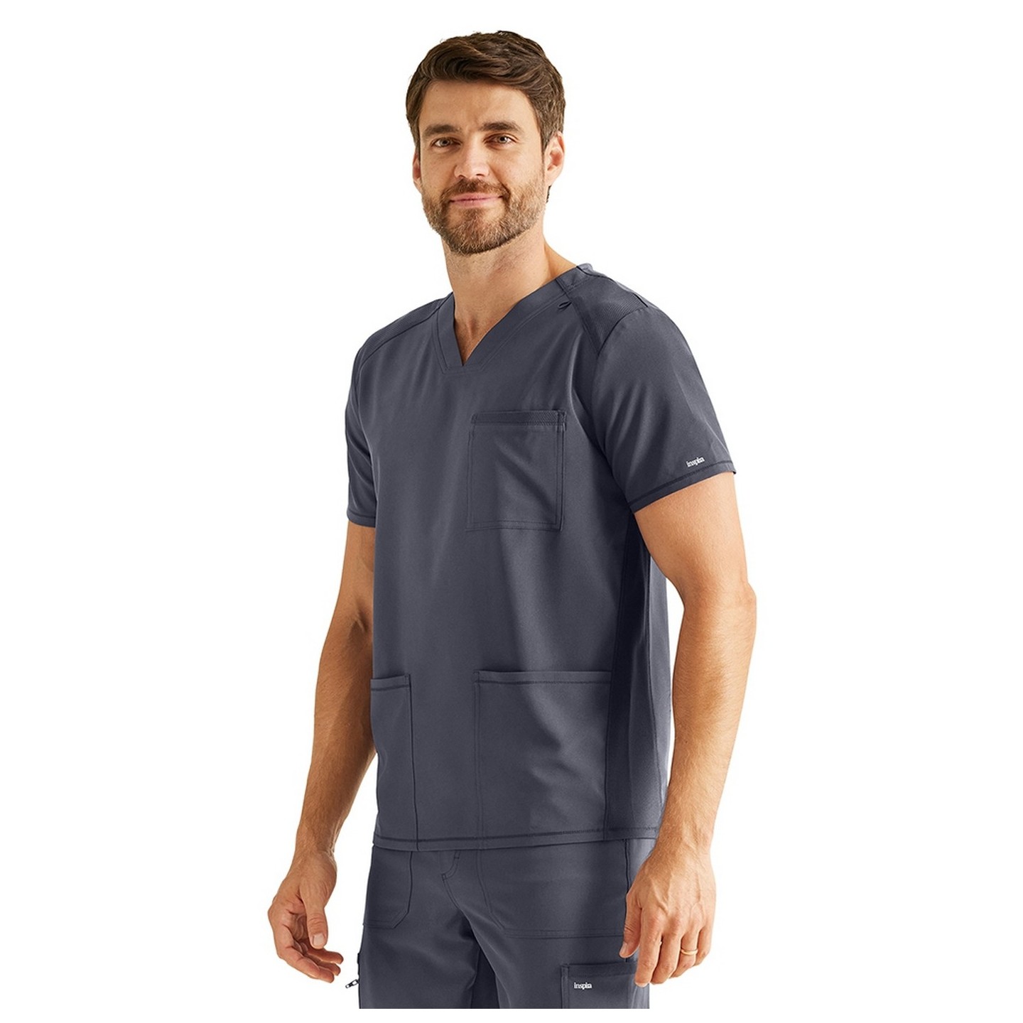 IP603A Inspira Flex Men's 3 Pocket V-Neck Top 