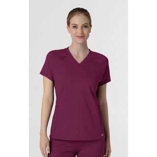 6259 RENEW Knit Flex-n-Reach V-Neck Raglan Top by WINK