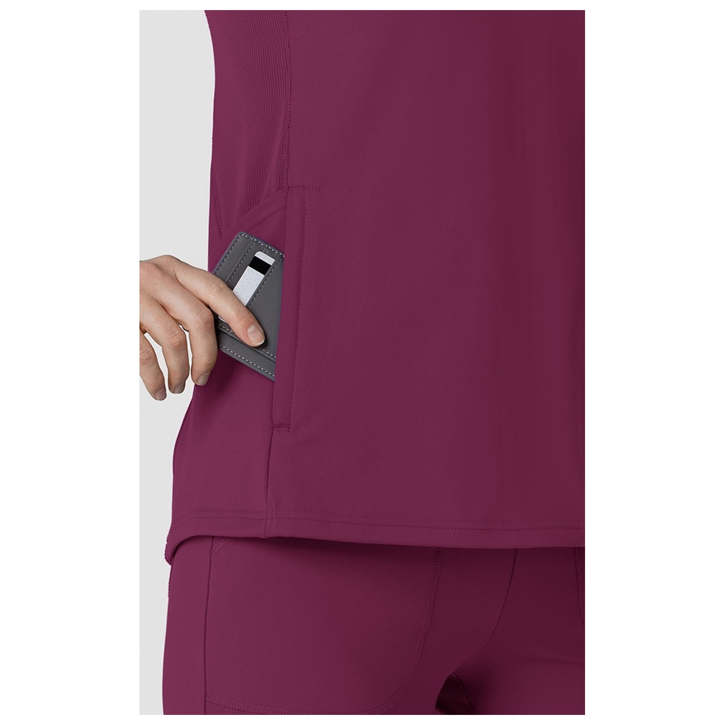 6259 RENEW Knit Flex-n-Reach V-Neck Raglan Top by WINK