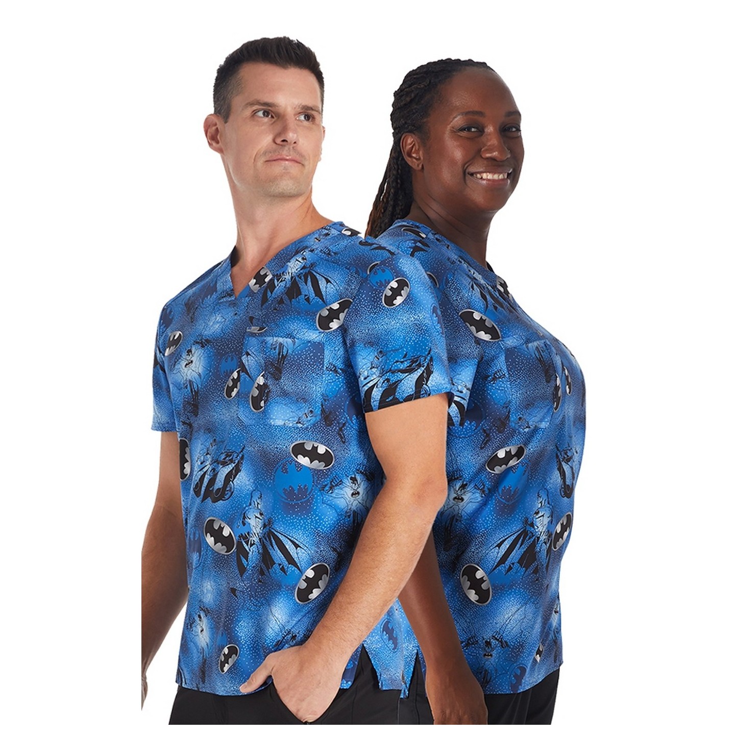 TF688 Tooniforms Unisex Chest Pocket Print Top by Cherokee Uniforms - Star in the Night