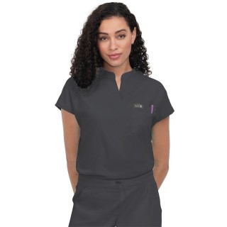 1093 koi Basics Ari Split Neck Top