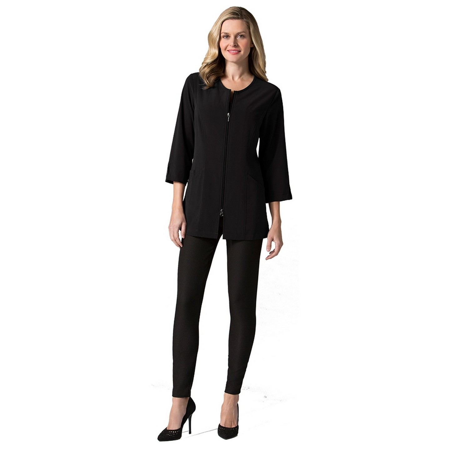 8803 SMART Lab Coat by Maevn Soft Stretch 3/4” Sleeve Lab Jacket