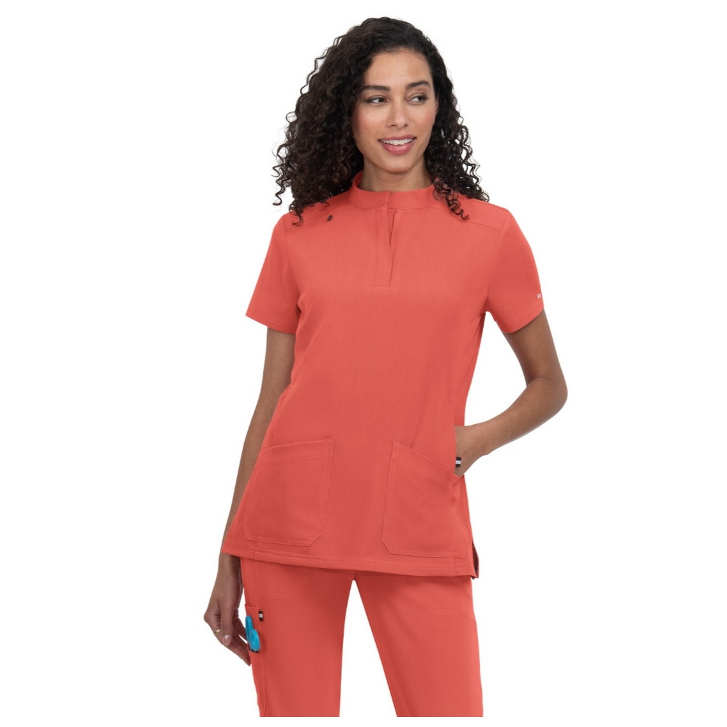 1081 koi Next Gen Driven Mandarin Collar Top