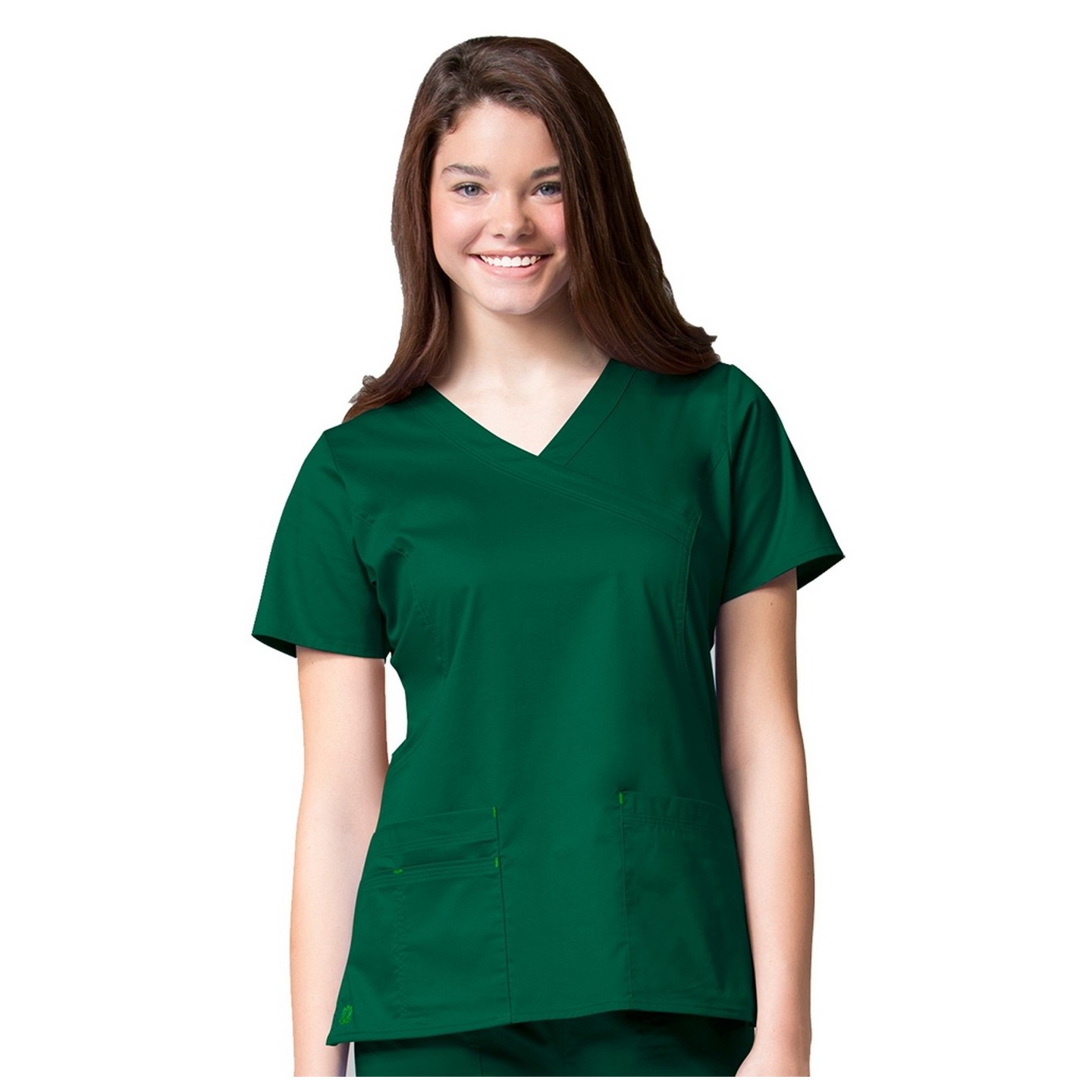 1102 Maevn Blossom - Y-Neck Top With Body Shape Seaming