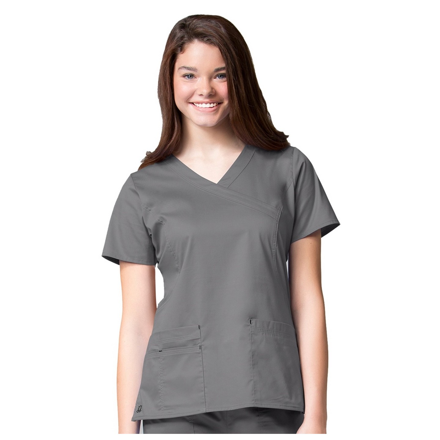 1102 Maevn Blossom - Y-Neck Top With Body Shape Seaming