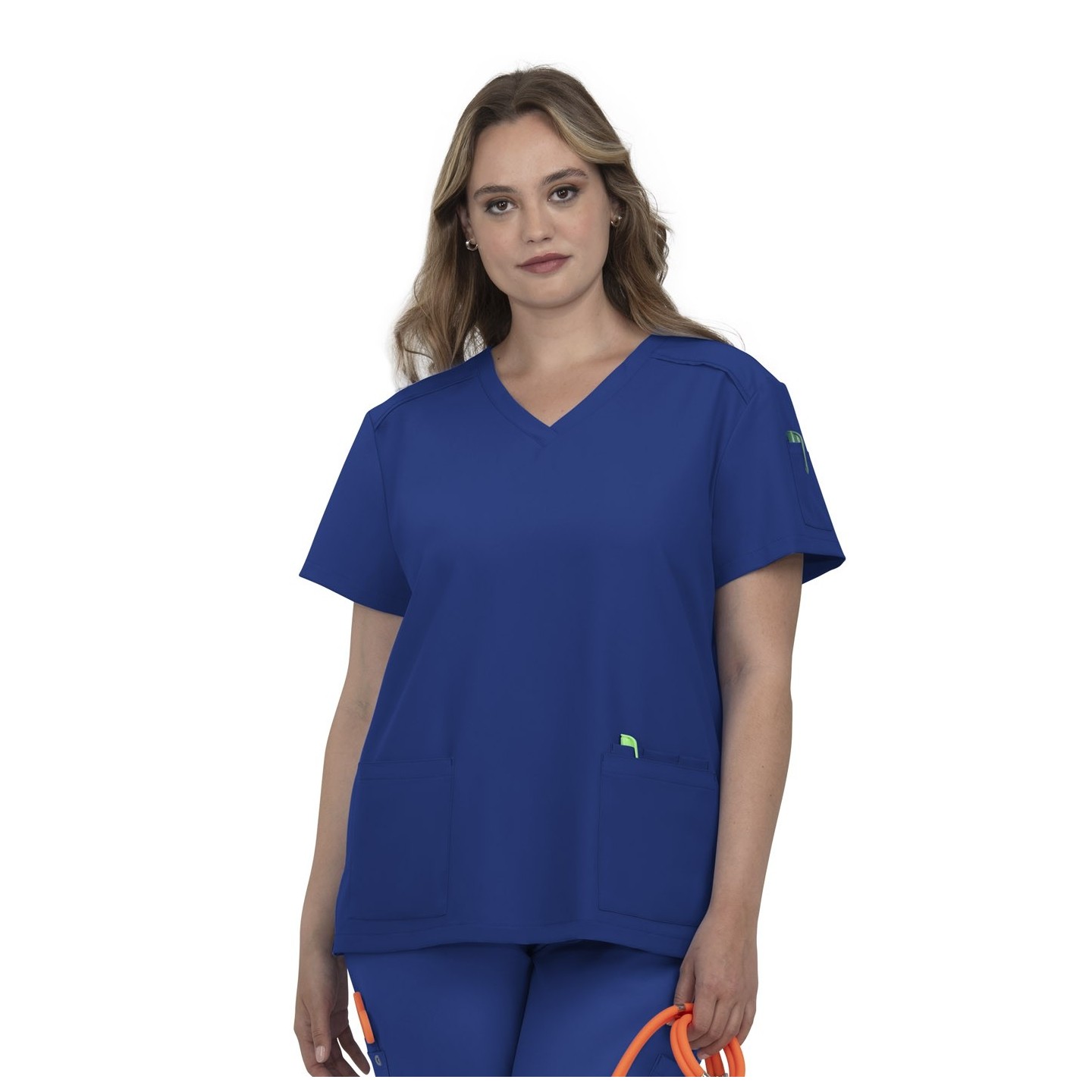 C101 Cureology Cardi Modern 2 Pocket V-Neck Top by koi