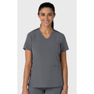 6132 Nova Flex-n-Reach 3 Pocket V-Neck Top by WINK