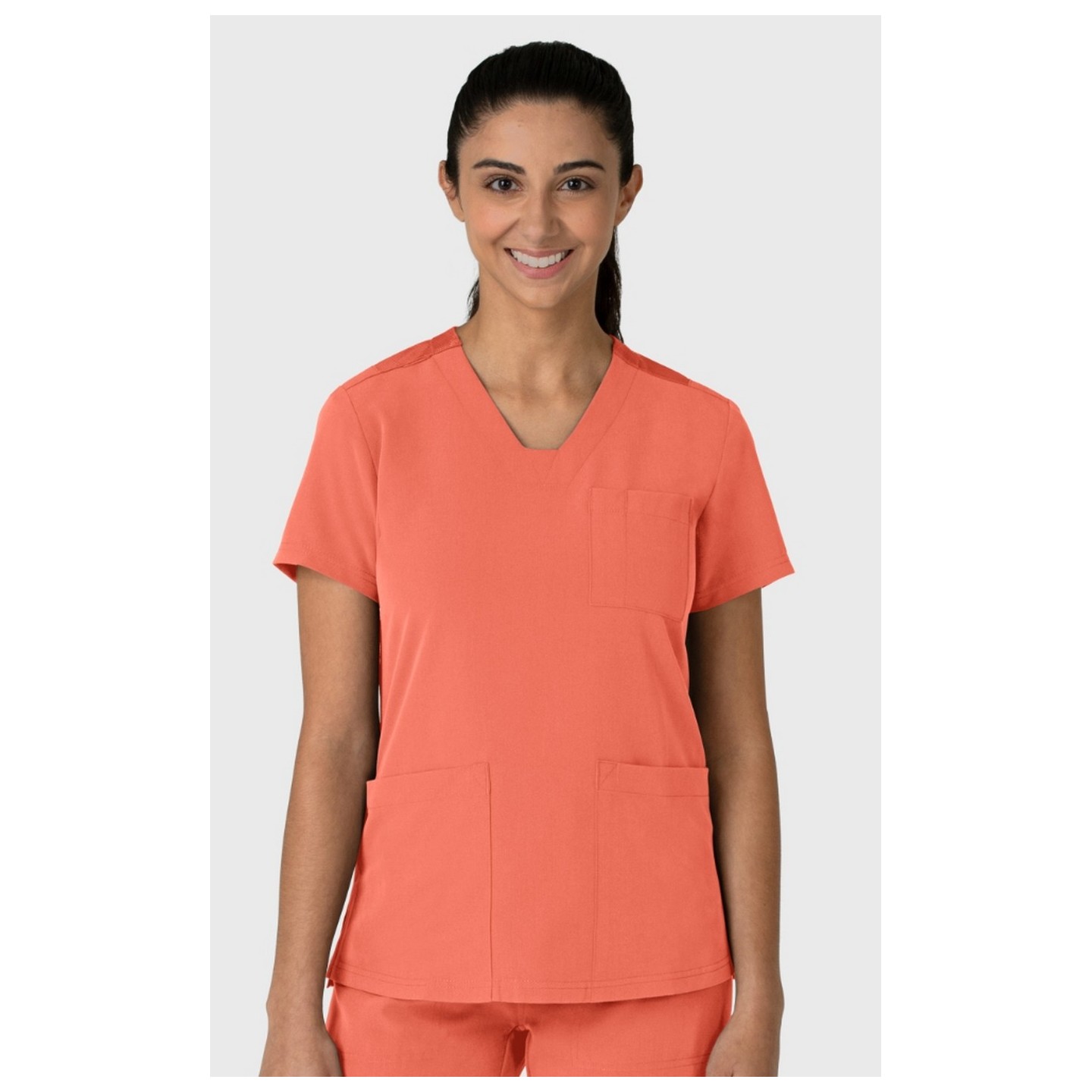 6132 Nova Flex-n-Reach 3 Pocket V-Neck Top by WINK