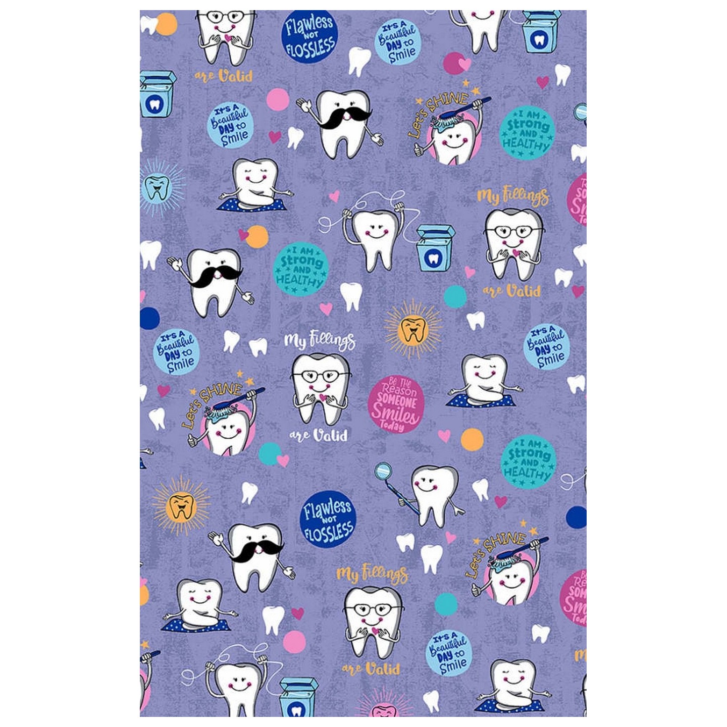 CK651 Haut Classique Moderne Imprimer à Col en V par Cherokee - Dental Affirmations