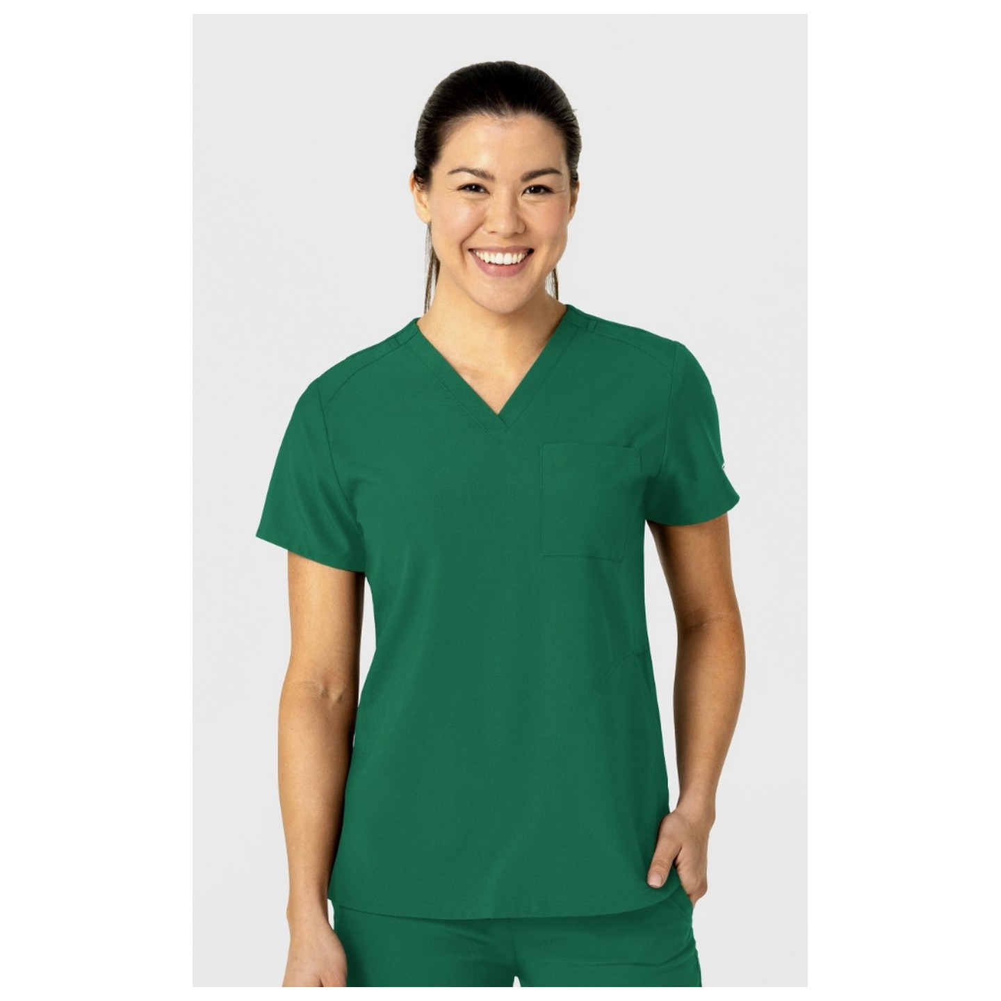 6045 W123 Women's Slim V-Neck Flex Top by Wink