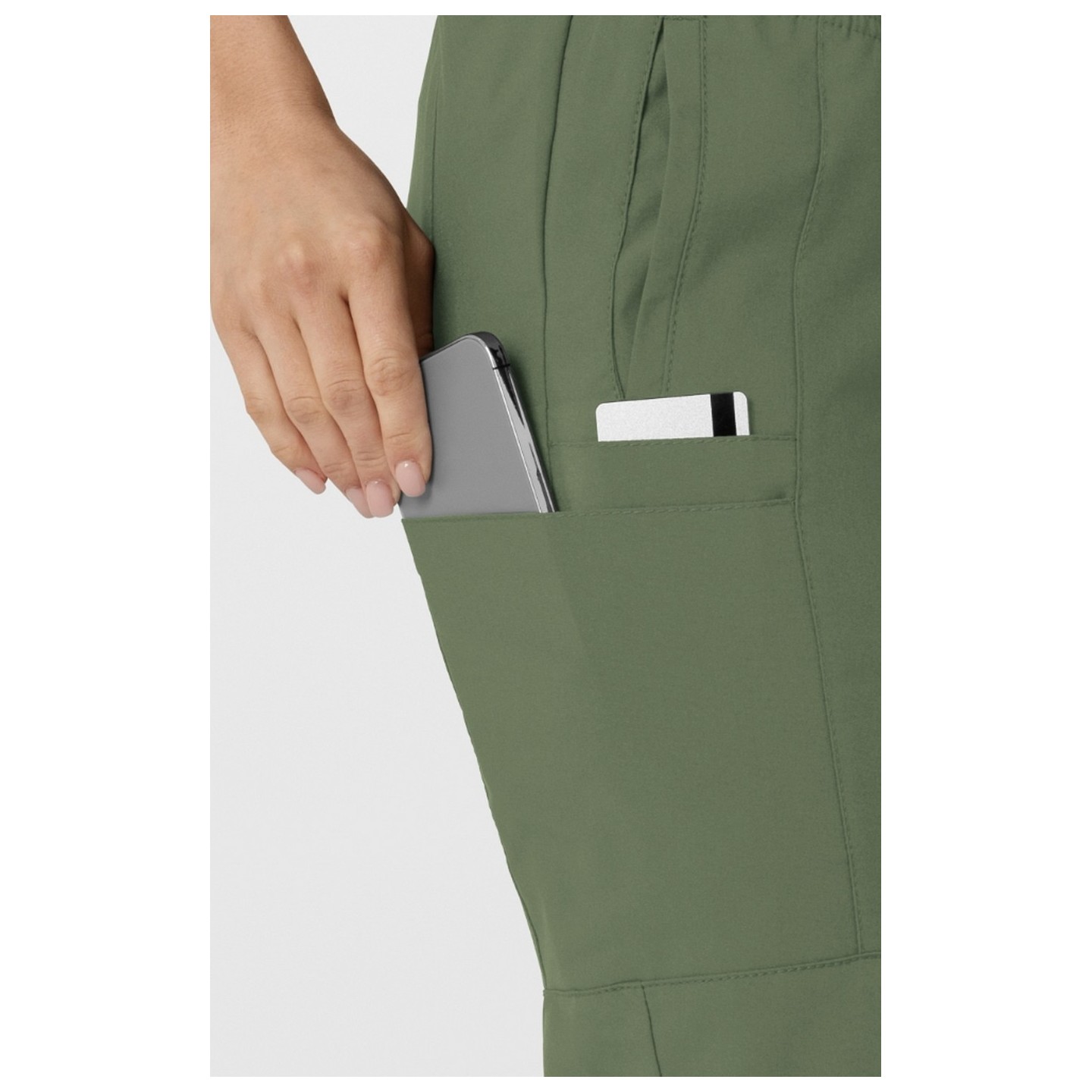 5555P Petite W123 by WonderWink - Comfort Waist Cargo Jogger Scrub Pants