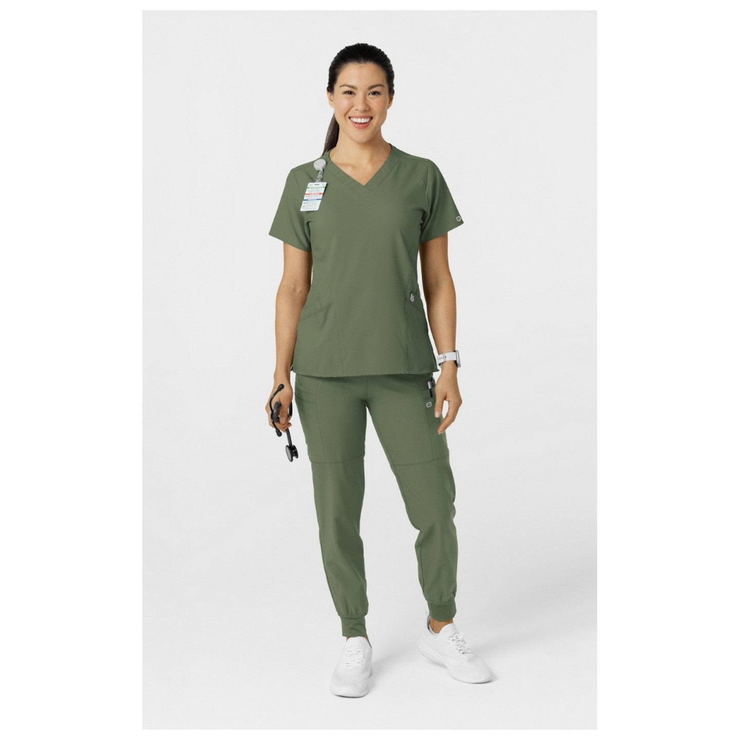 5555T TALL W123 by WonderWink - Comfort Waist Cargo Jogger Scrub Pants