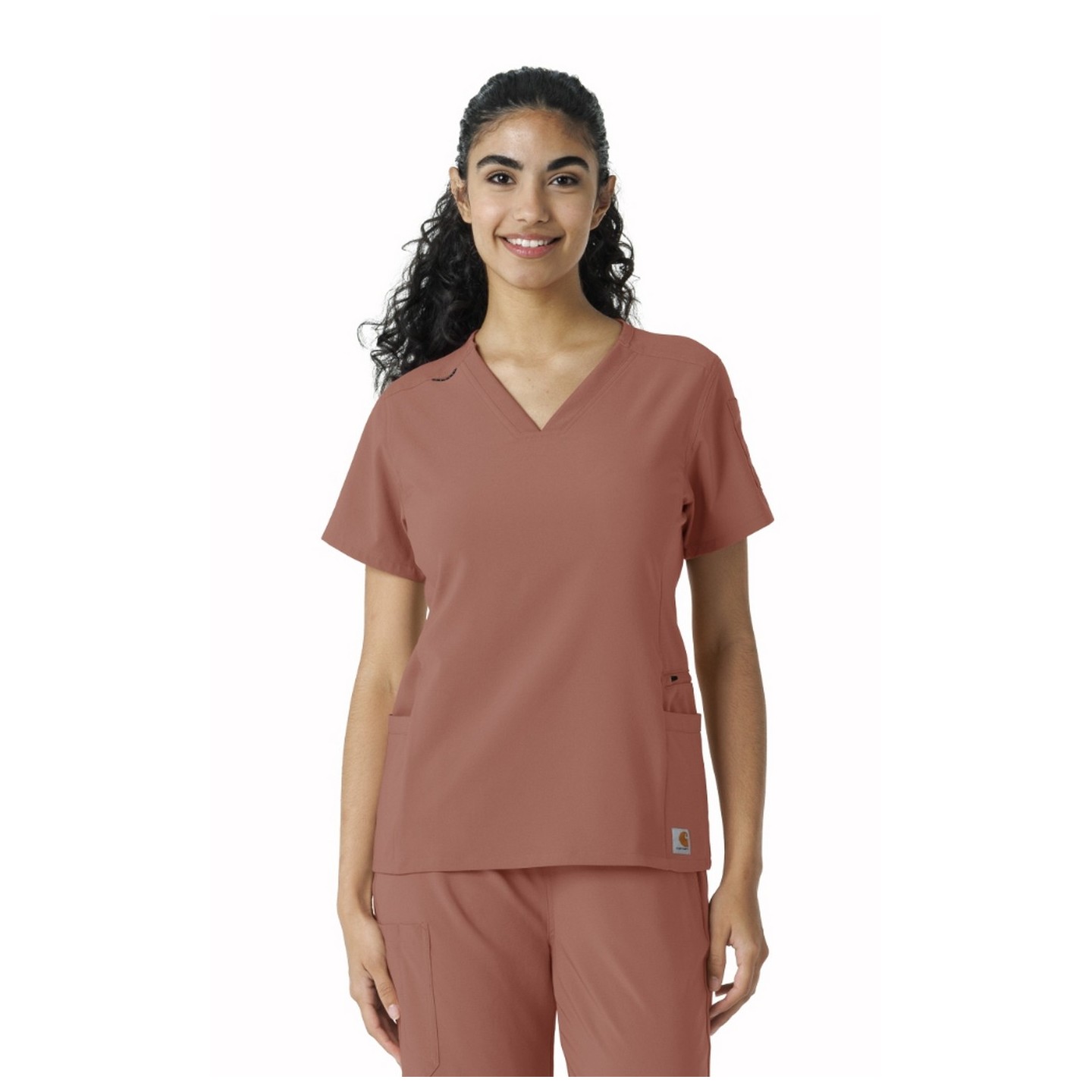 C13310 Carhartt Force Cross-Flex Knit Panel Scrub Top 