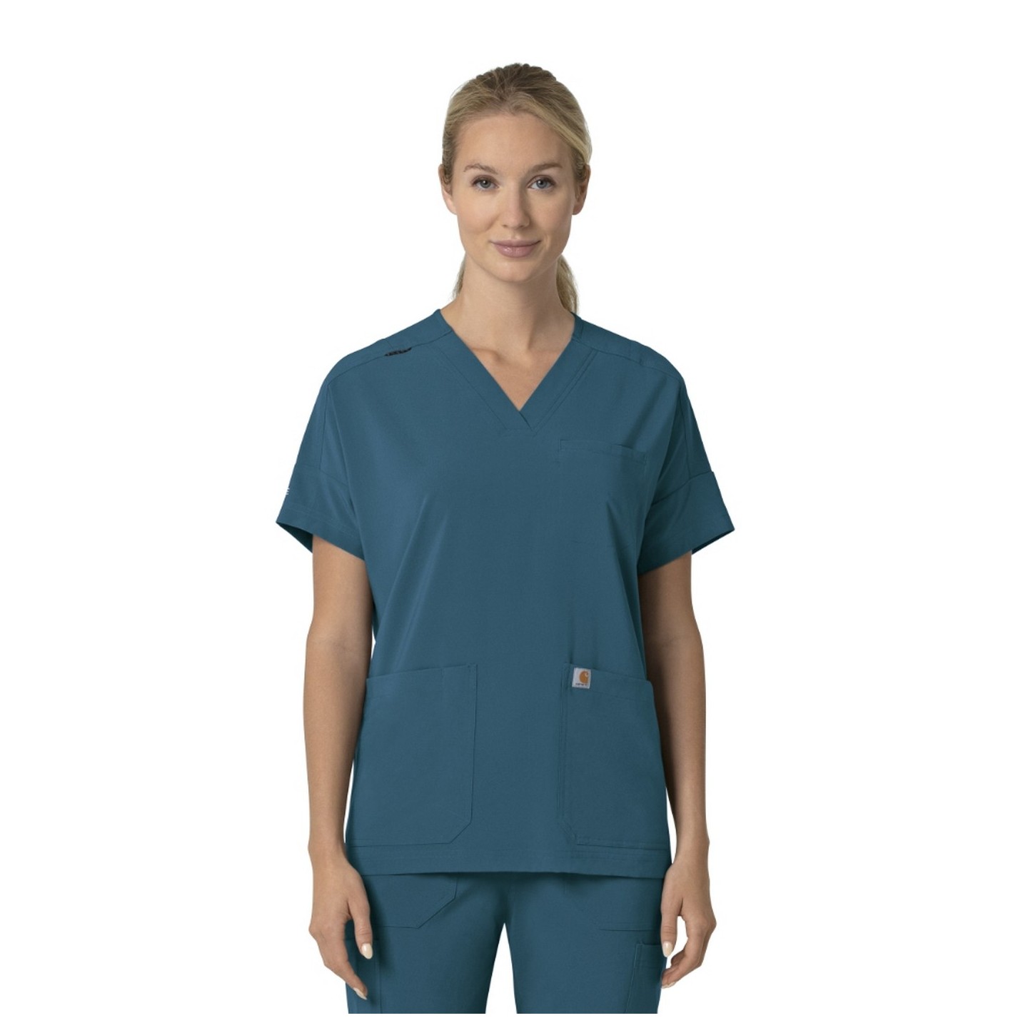 C13110 Carhartt Force Cross-Flex Women's Modern Oversized V-Neck Top