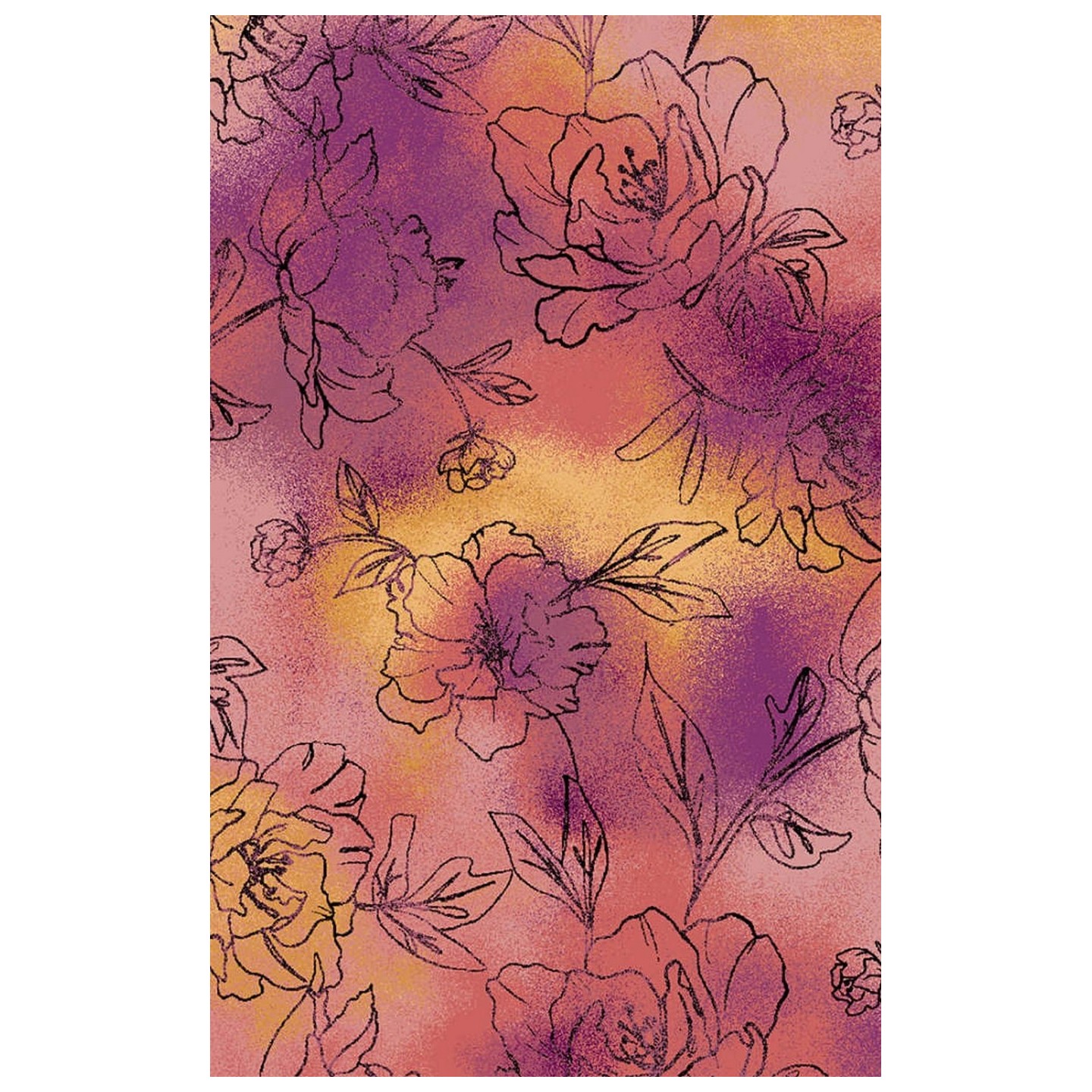 CK664 Cherokee Genuine Chest Pocket Print Top - Floral Wash