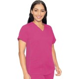 7459 Med Couture Performance Touch V-Neck Shirttail Top