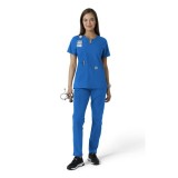 C12413 Carhartt Force Essentials Notch Neck Tunic Top with Knit Panels