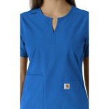 C12413 Carhartt Force Essentials Notch Neck Tunic Top with Knit Panels