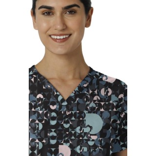 C13414 Carhartt Haut Imprimer à Col en V avec 4 Poches - Geo Logo Black