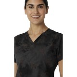 C13414 Carhartt 4 Pocket V-Neck Print Top - Misty Ride Black