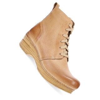 Sigourney Honey Distressed Classic Lace Up Boot by Dansko