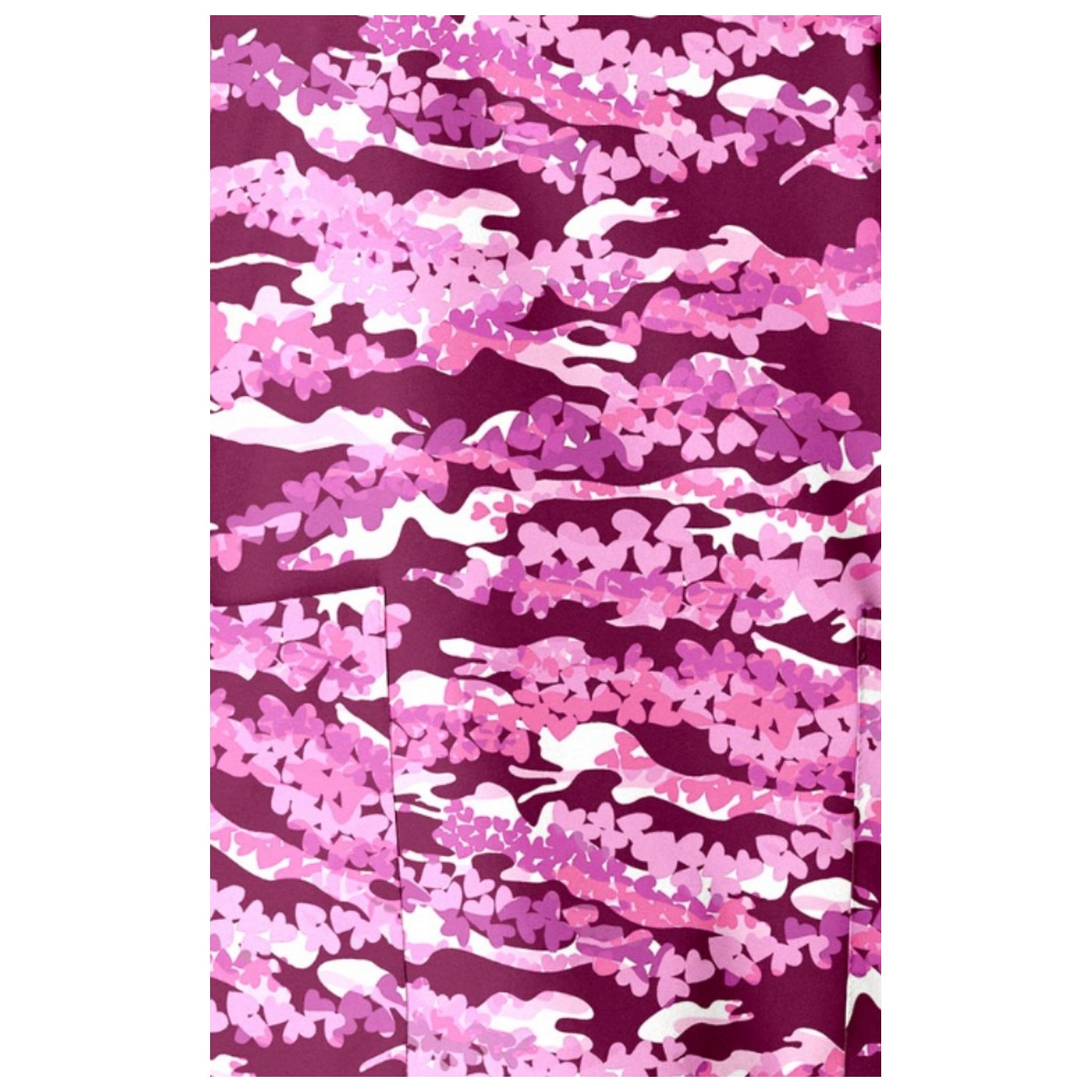 6147 WINK 2 Pocket V-Neck Print Top - Camo Crush