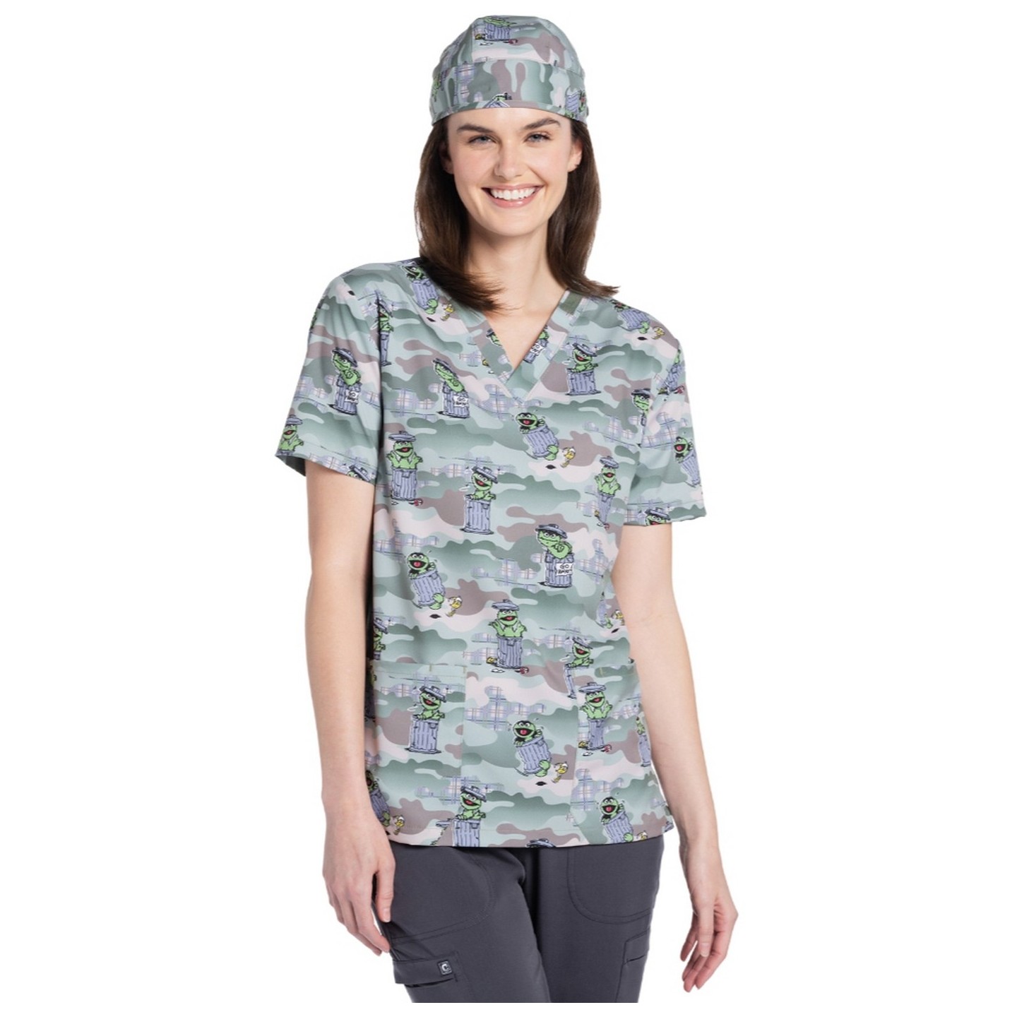 TF728 Tooniforms Haut Unisexe à Col en V avec 2 Poches par Cherokee Uniforms - Grouchy Pants