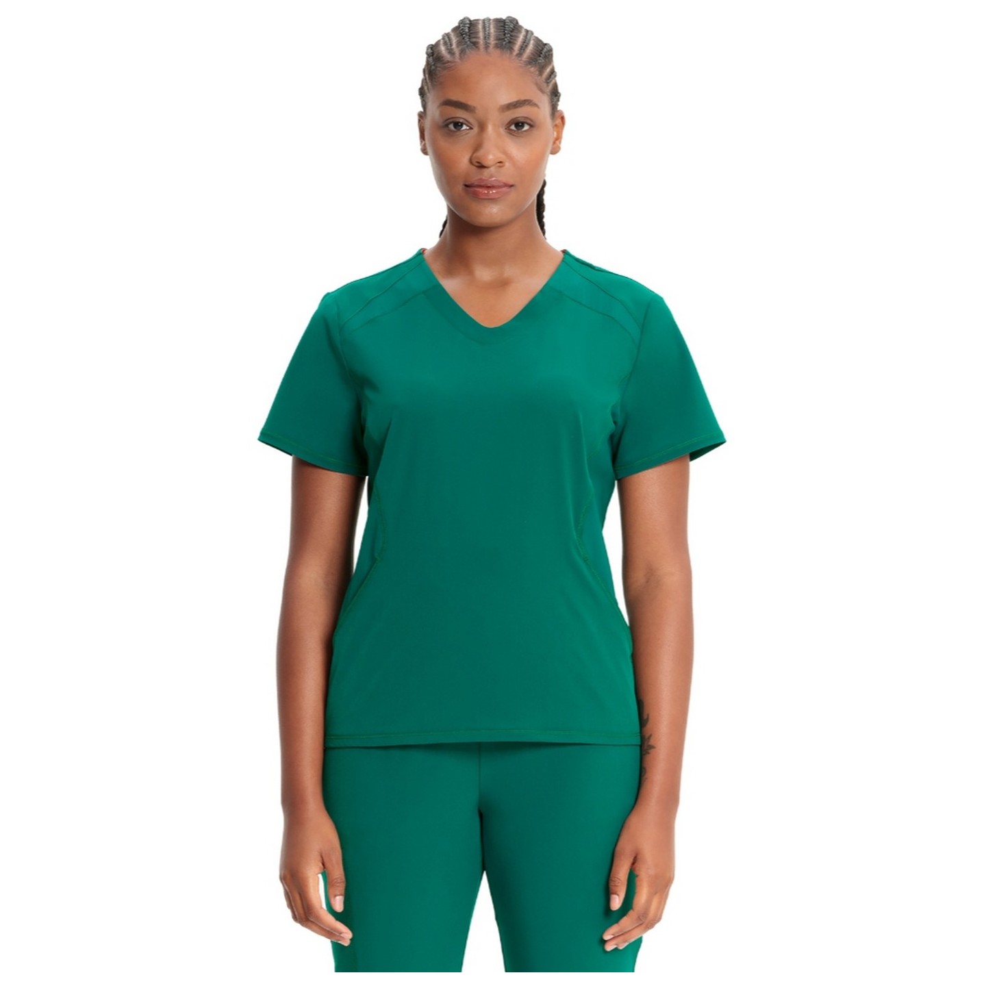 IN620A GNR8 Contemporary V-Neck Top with Kangaroo Pocket by Infinity