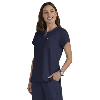 S100 Smiley World Ecstatic Zipper Neck Top by koi