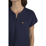 S100 Smiley World Ecstatic Zipper Neck Top by koi