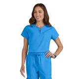 S100 Smiley World Ecstatic Zipper Neck Top by koi