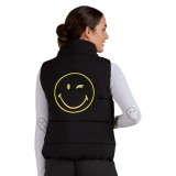 S400 Smiley World Delighted Cropped Puffer Vest by koi