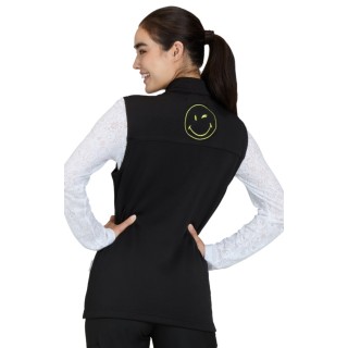 S402 Smiley World Amused Fleece Vest by koi 