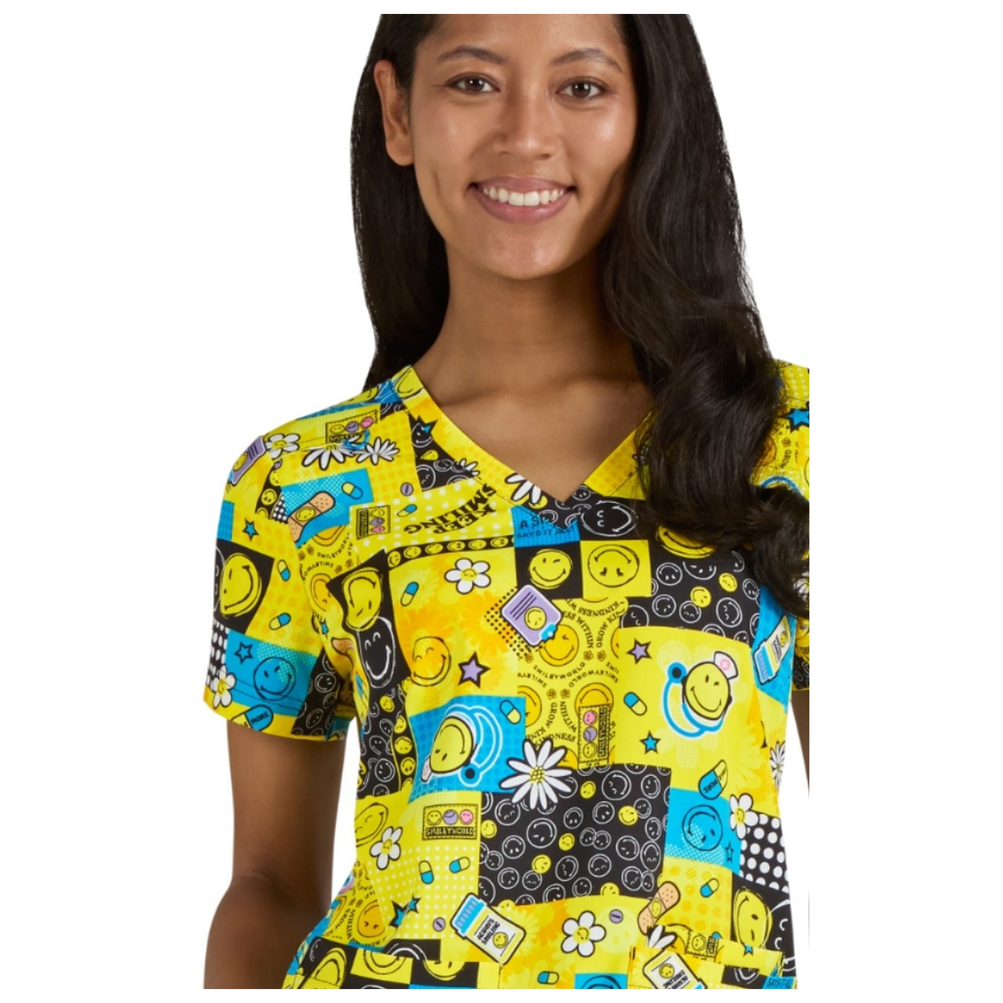 S102PR Smiley World Adoring Print Top by koi - Keep Smiling
