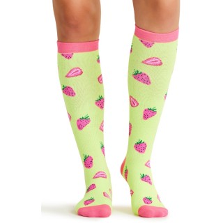 Print Support Strawberry Patch Women's Graduated Medium Support Compression Socks by Cherokee