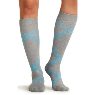 LX Support Twisted Turquoise Chaussettes Unisexe Moyenne Compression Hauteur des Genoux avec Arch Support par Cherokee