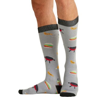 Men's Print Support BBQ All Day Graduated Medium Support Compression Socks by Cherokee