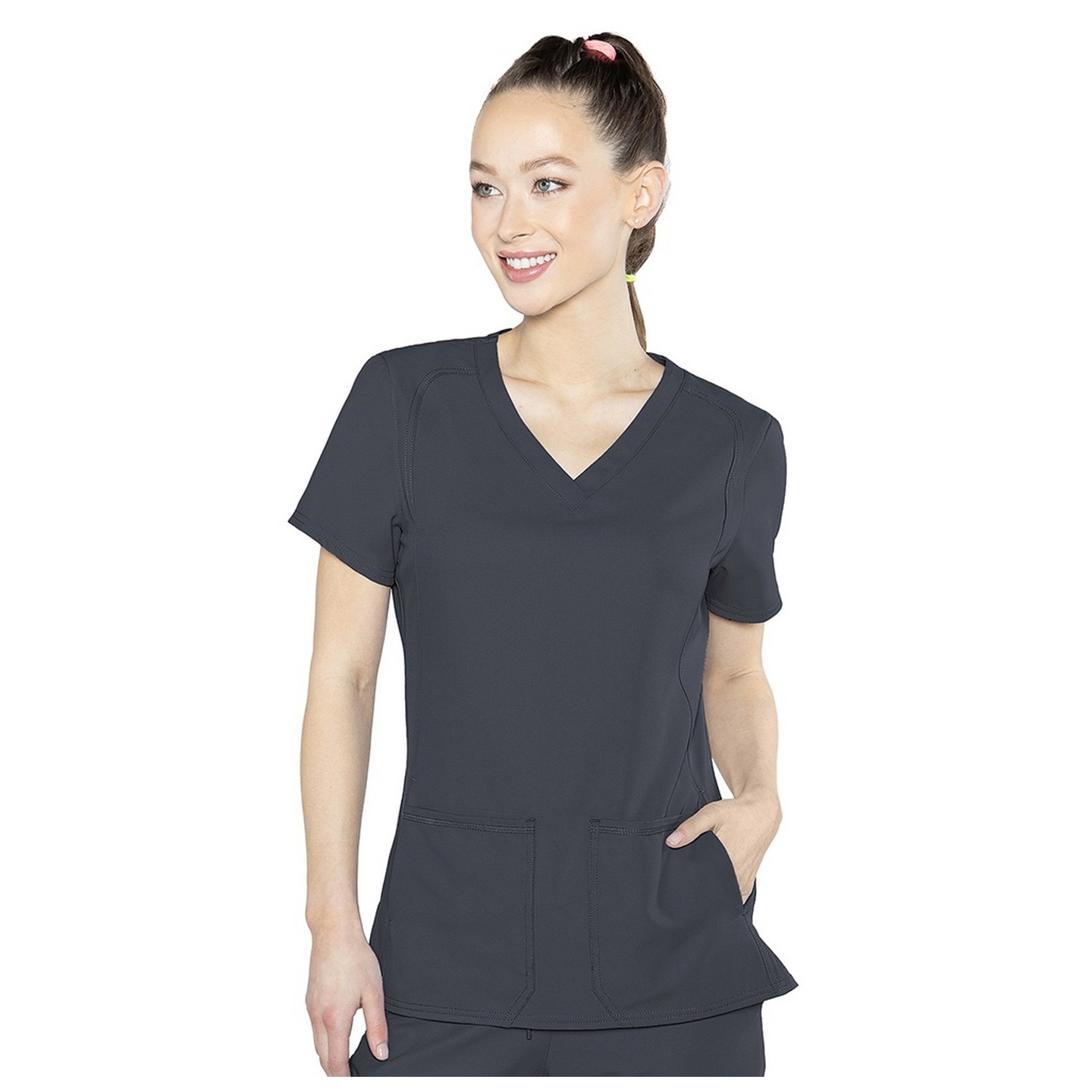 2468 Med Couture Insight Side Pocket Scrub Top