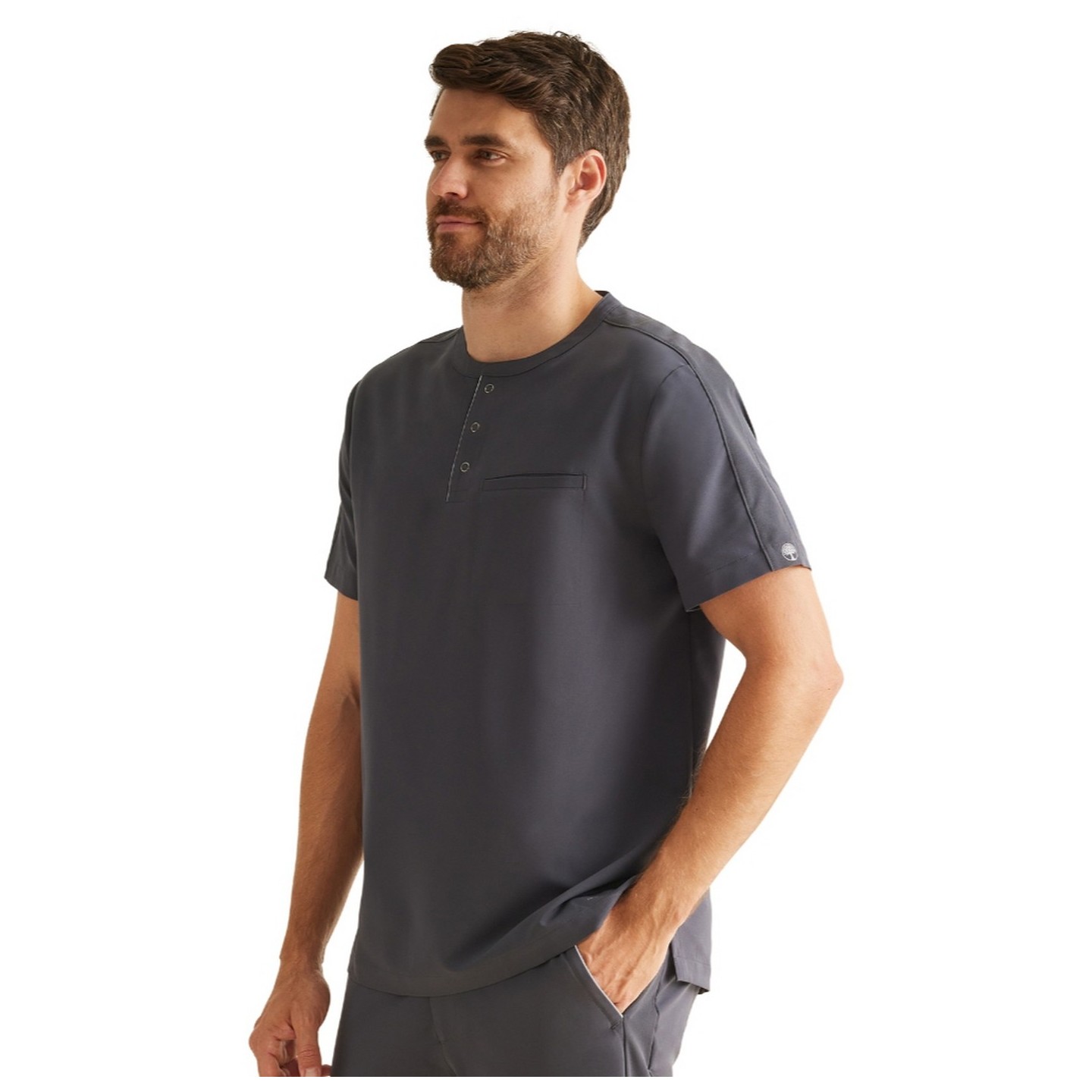 HH701 Healing Hands HH360 Haut 'Shane' à Col Mandarin pour Hommes