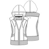 HS500 Break on Through Warm Up Vest with Removable Hood by HeartSoul