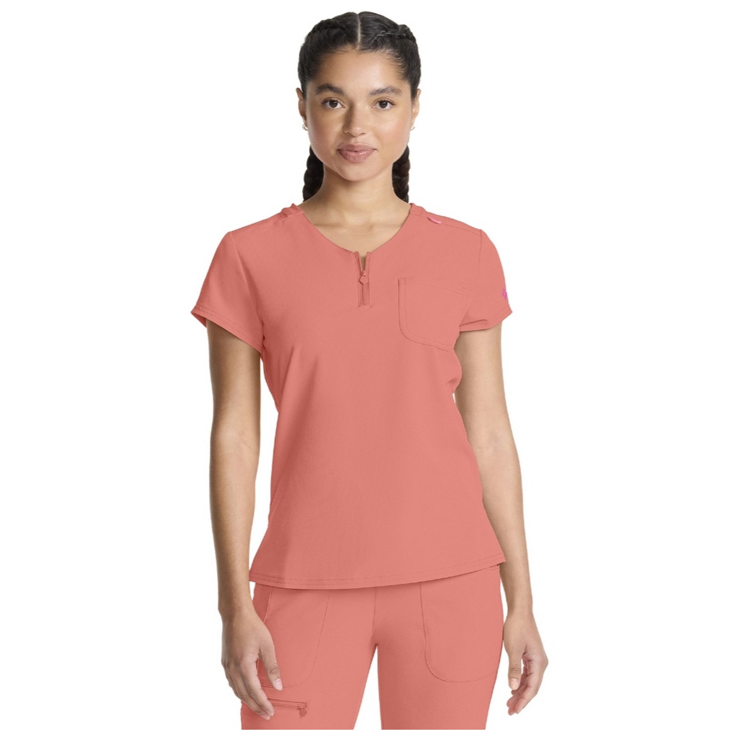 MC705 Amp Tuckable Quarter-Zip Top by Med Couture 