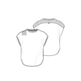 MC703 AMP Missy Dolman Sleeve Tuckable Top by Med Couture