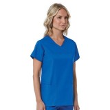 1726 Red Panda Women's Curved Mock Wrap Top by Maevn