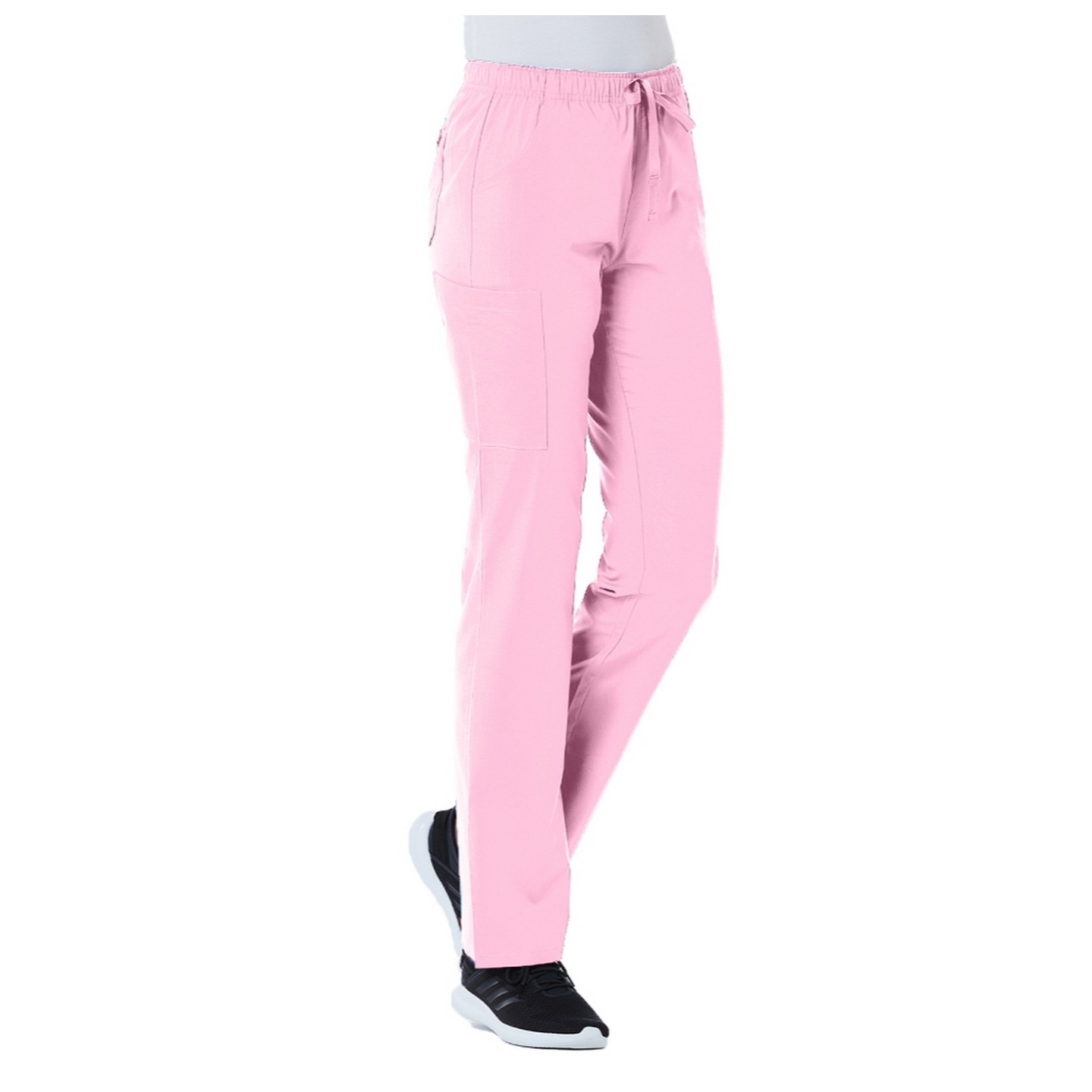 9726P Petite Red Panda Women's Elastic Waist Straight Leg Cargo Pant by Maevn