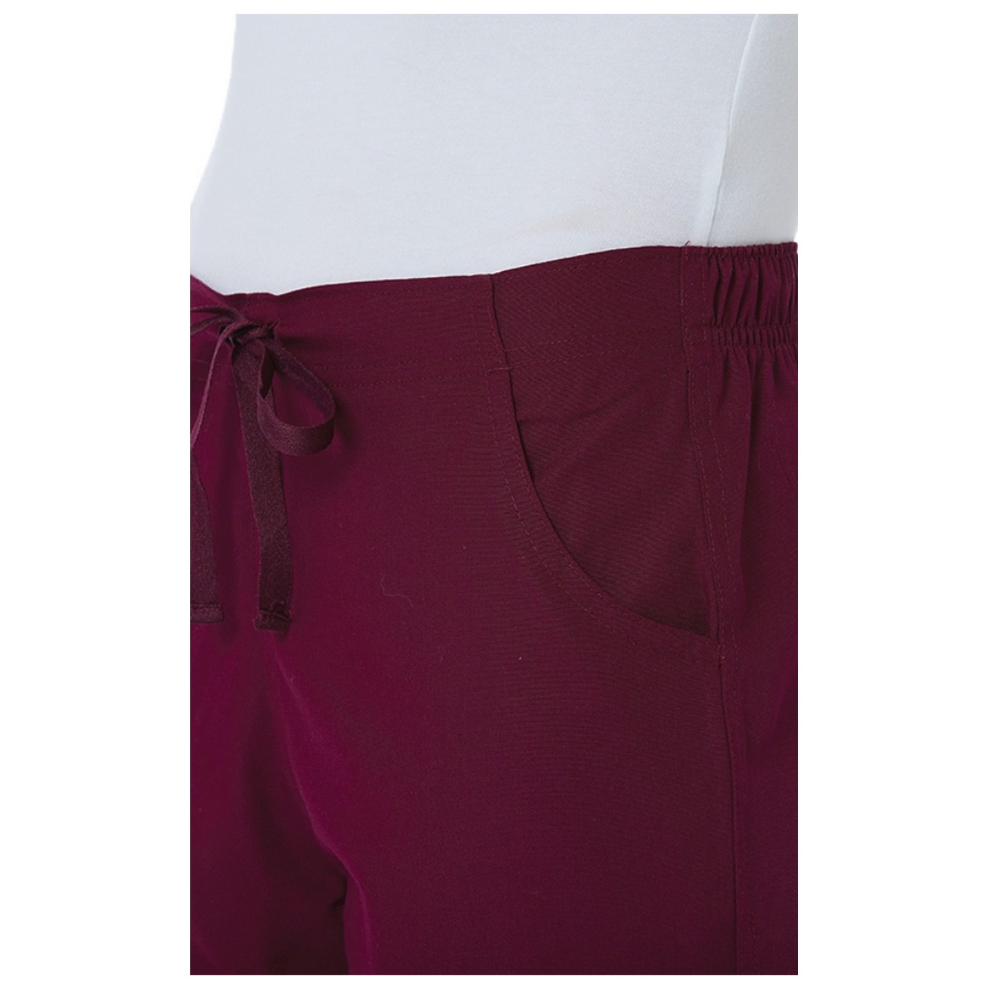 9716 Red Panda Half Elastic Waist Straight Leg Pant by Maevn